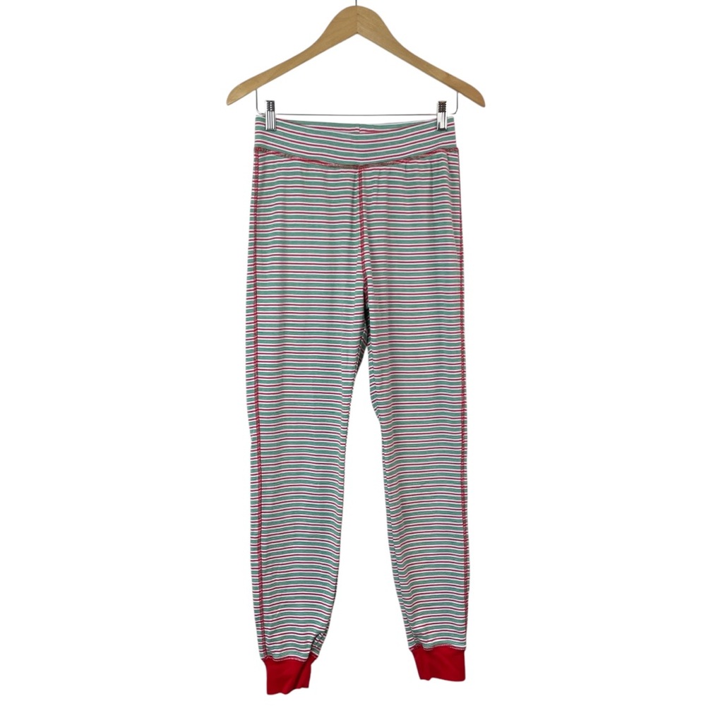 Pact Organic Cotton Women’s Candy Cane Stripe Holiday Pajama Jogger Pants Medium